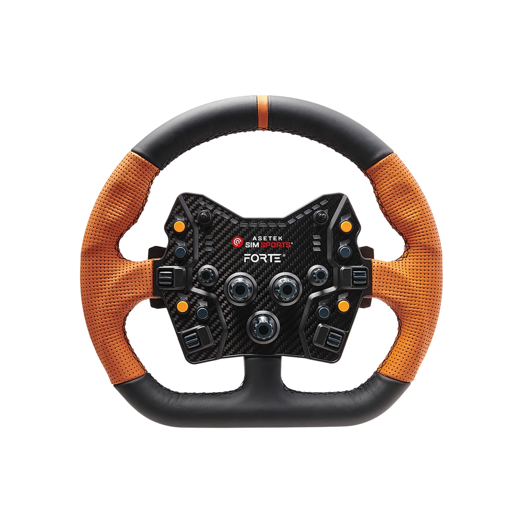 Asetek Closed D Orange Leather Rim - Image 4