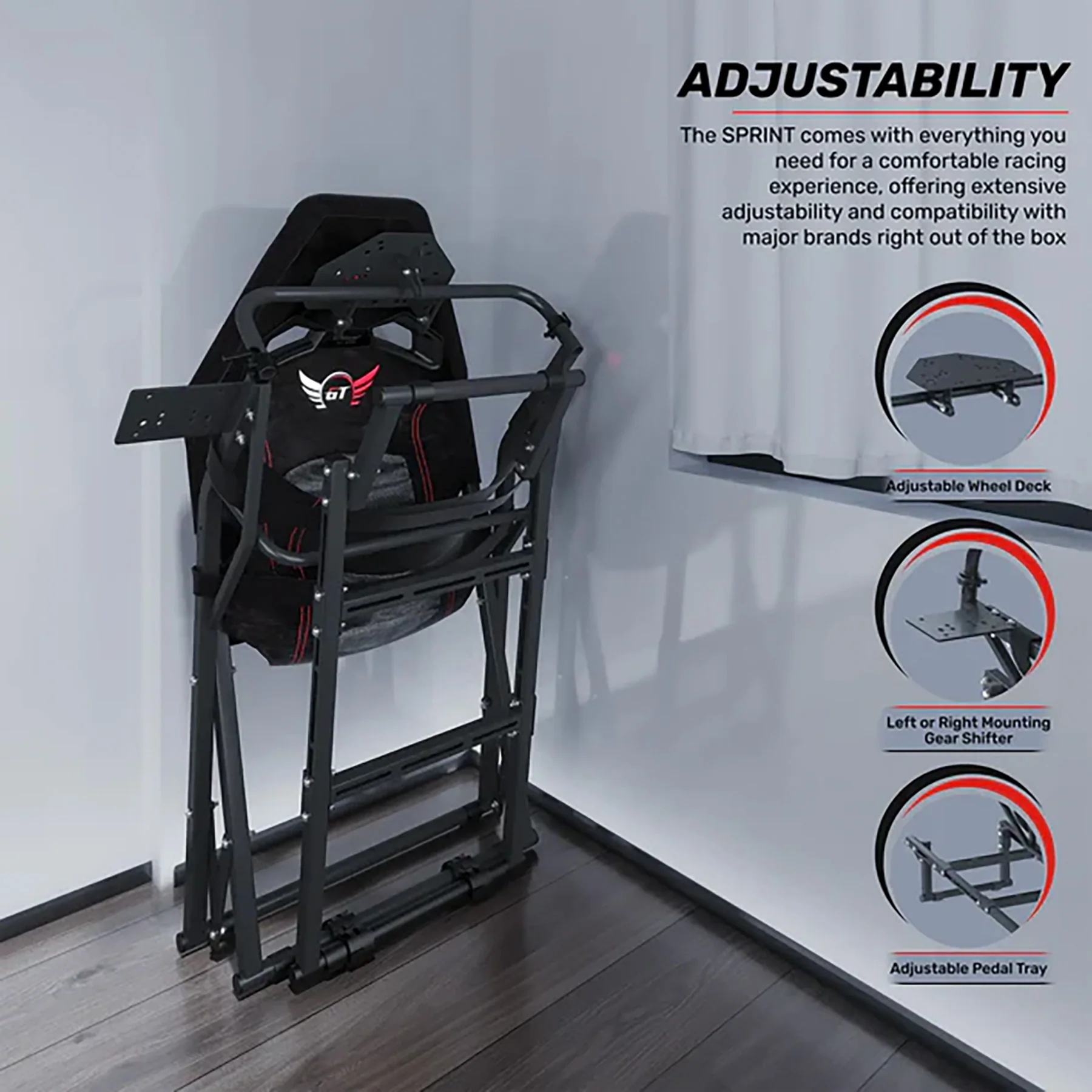 MOZA R3 Xbox & PC SPRINT Folding Cockpit Bundle - Image 4