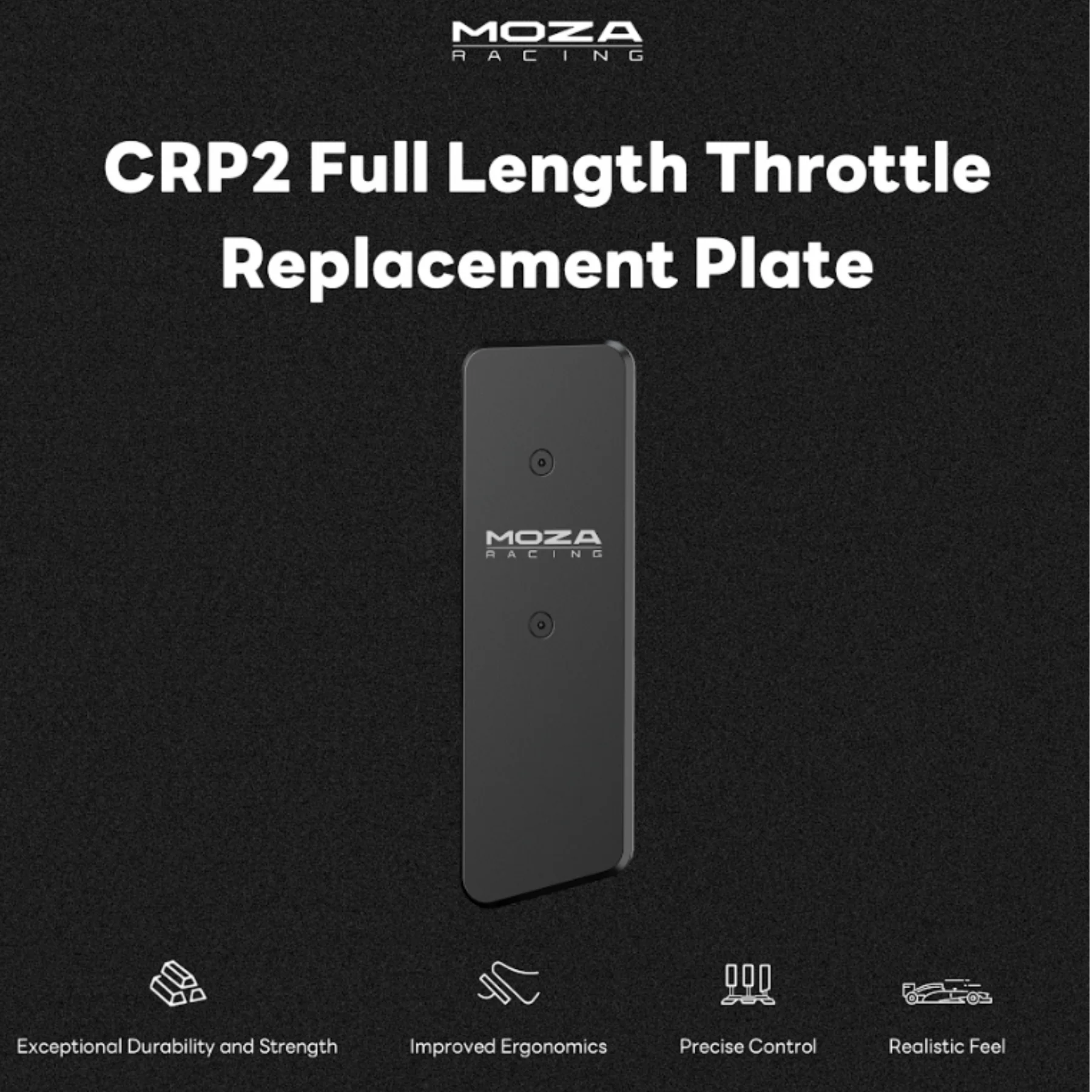 MOZA RACING CRP2 Full Length Throttle Replacement Plate - Image 3