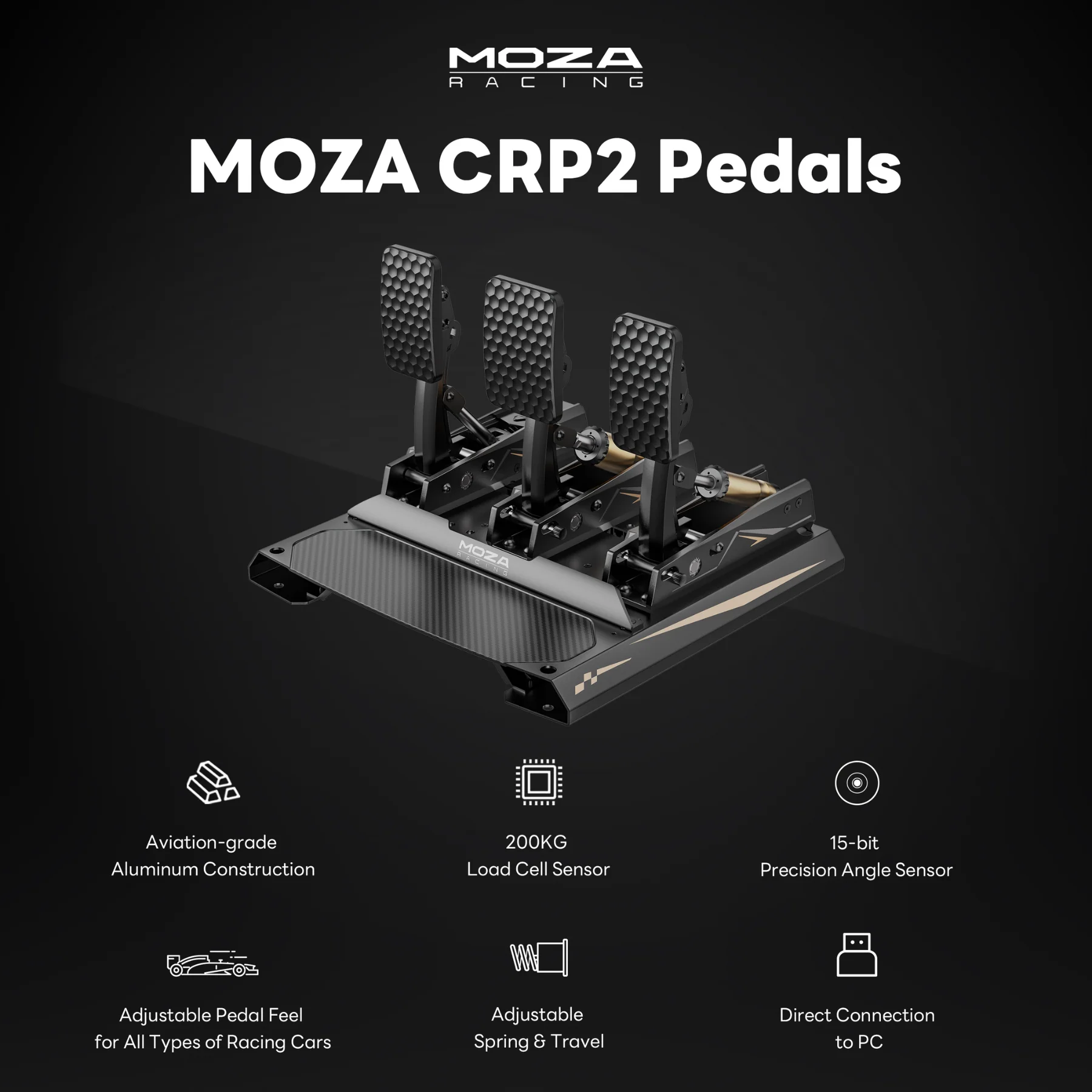 MOZA RACING CRP2 Pedals - Image 3