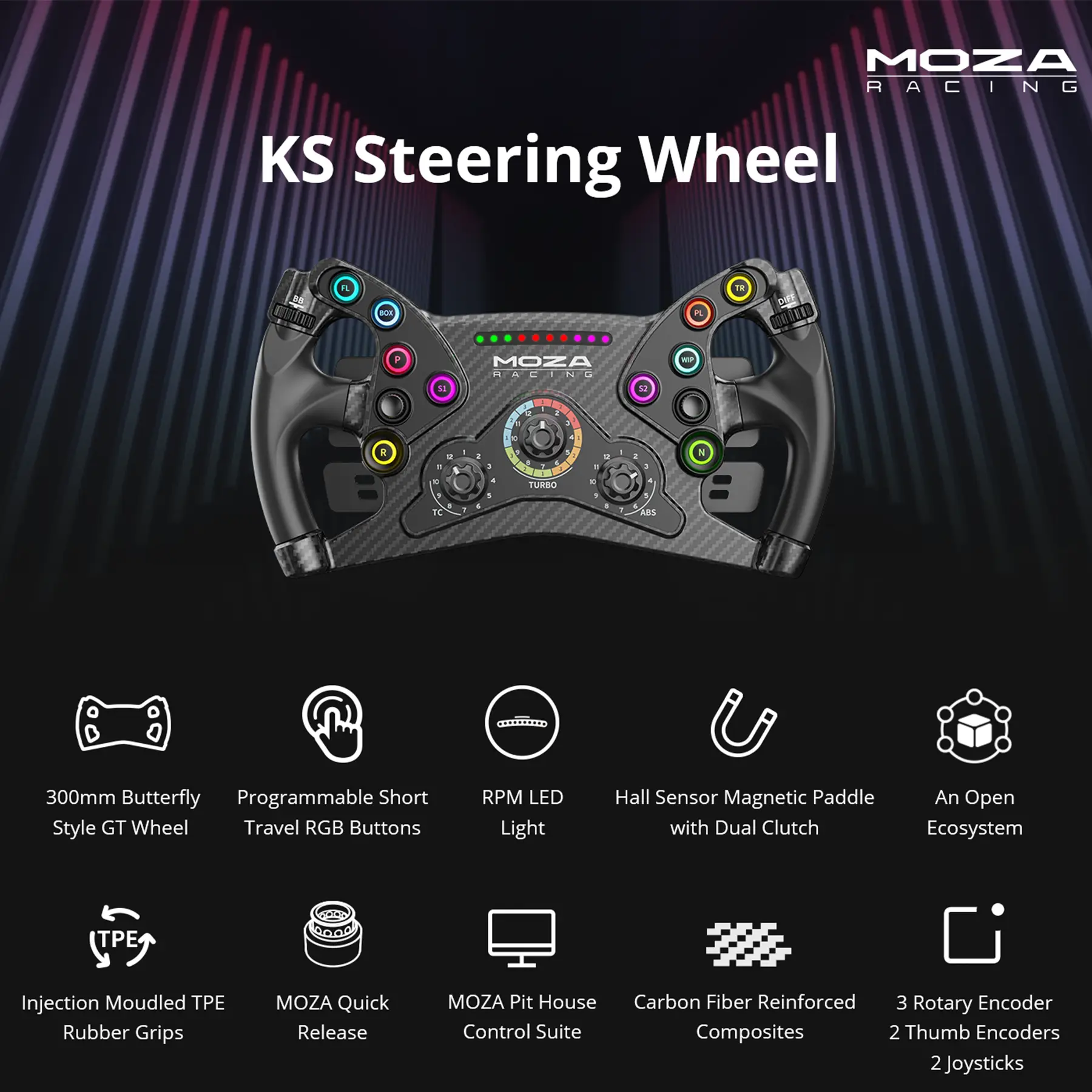 MOZA RACING KS Steering Wheel - Image 10