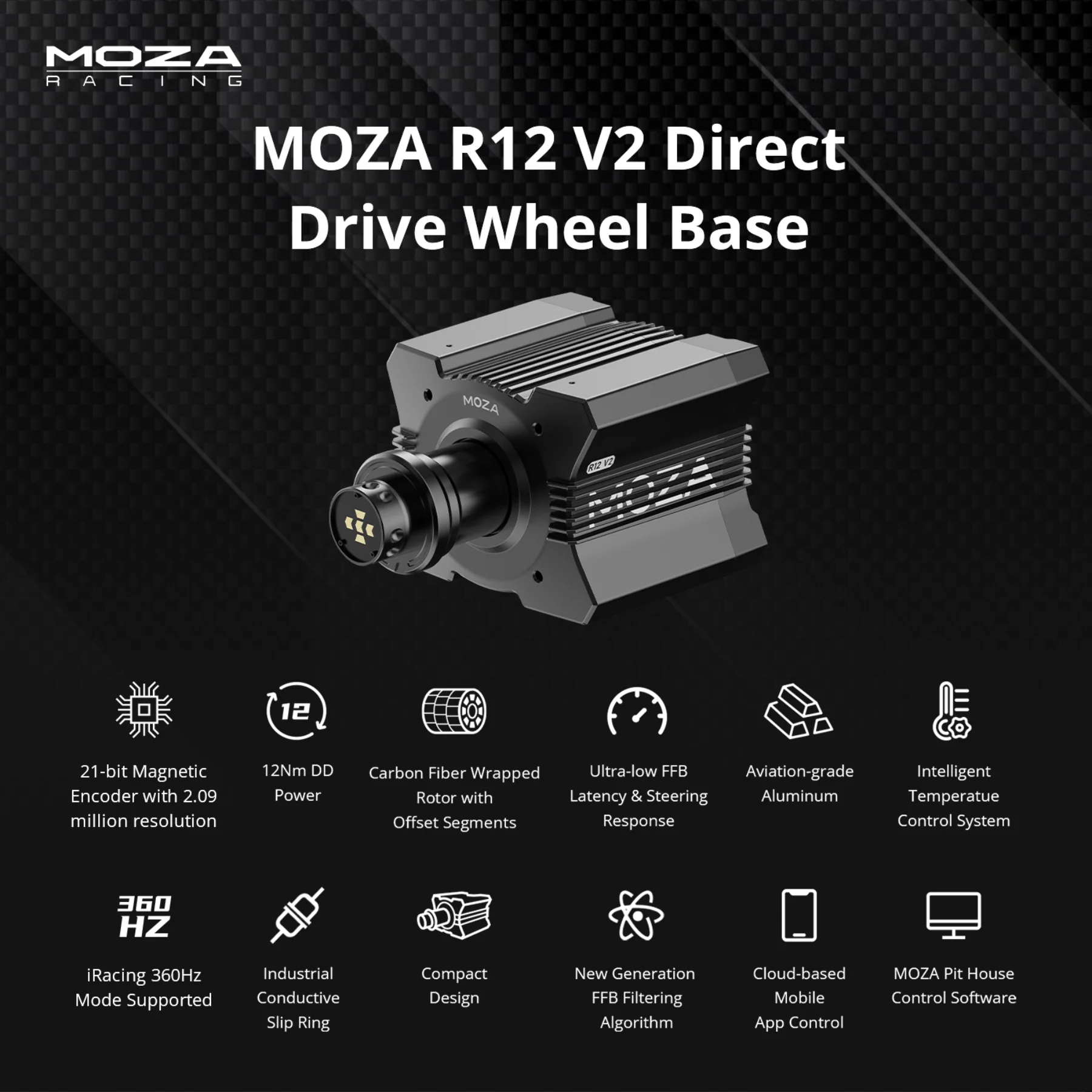 MOZA RACING R12 V2 Wheel Base - Image 4
